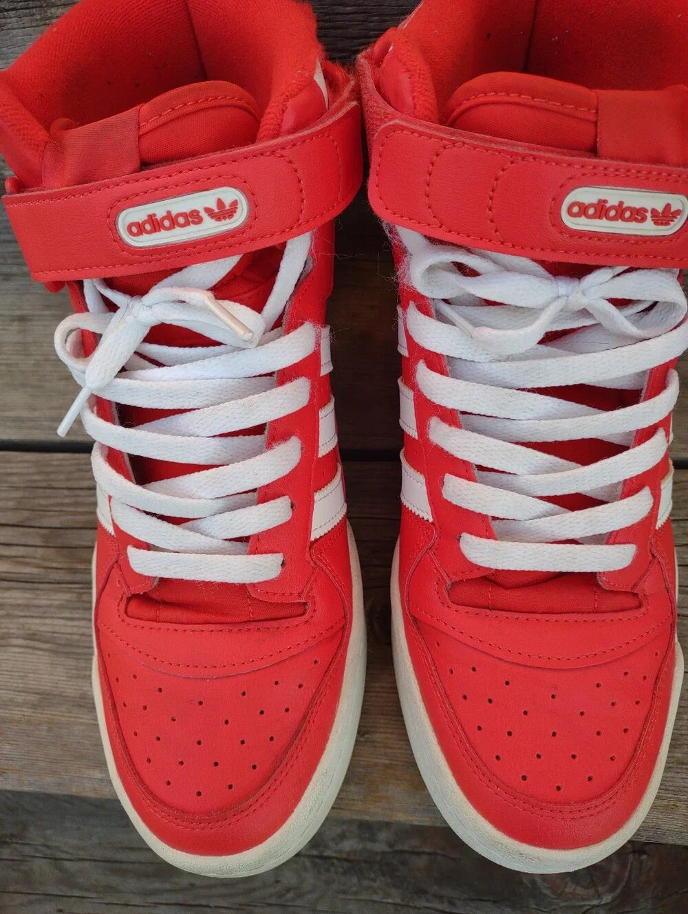 Adidas Forum Mid Red/Cloud White Sneakers GY5792 Men's Size US 8.5 RARE HTF
